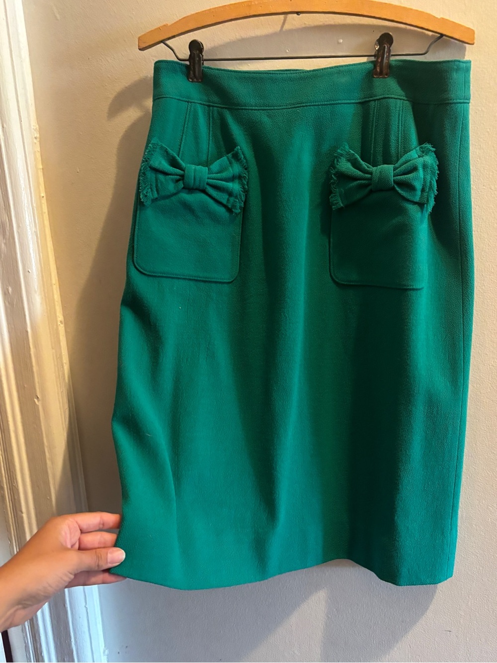 Marc by Marc Jacobs Teal Midi Skirt with Bow Pockets Cute - Picture 4 of 10